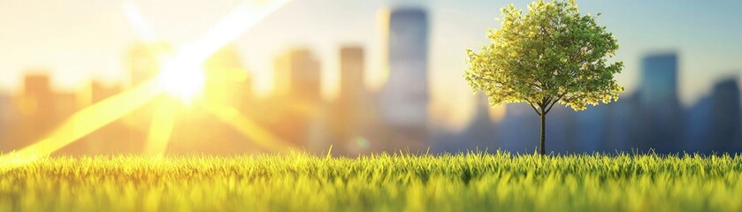 Urban Greenery Sunrise