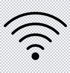 WiFi Symbol Icon: Simple Representation of Wireless Connectivity and Internet Access.
