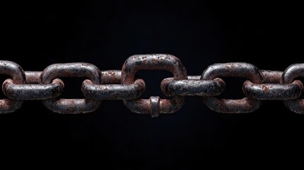 Fototapeta premium Rusty Chain: A Symbol of Strength, Resilience, and Time's Unwavering March