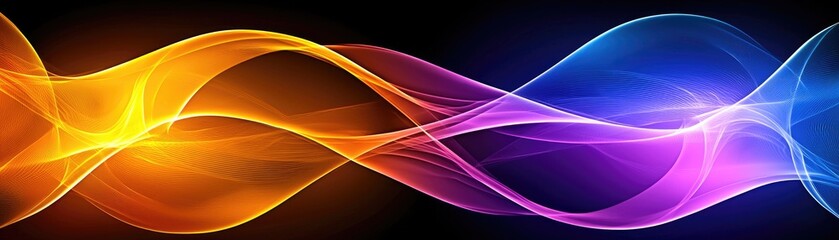 Abstract vibrant color waves background