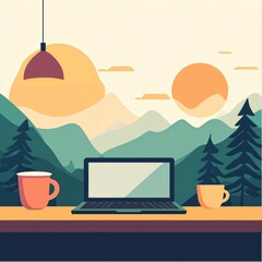 flat illustration with business aesthetics

