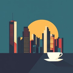 flat design illustration for corporate settings

