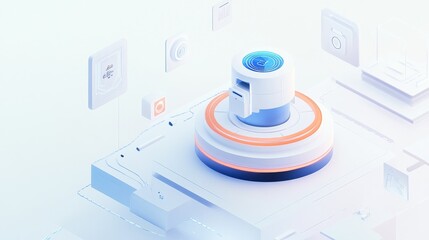 Fototapeta premium An AI powered system transforming recruitment by analyzing candidate qualifications, AI-assisted interview analysis, and real-time skill matching for more efficient hiring processes