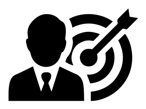 black businessman target achievement concept clip art preview