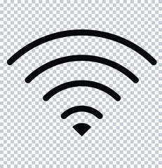 WiFi Symbol Icon: Simple Representation of Wireless Connectivity and Internet Access.
