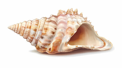 Obraz premium Png sea shell invertebrate seashell seafood. seashell. illustration. Spiritwoven Shell. Illustration