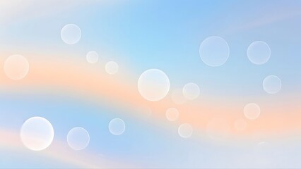 3D Spherical Bubbles on Light Pastel Texture