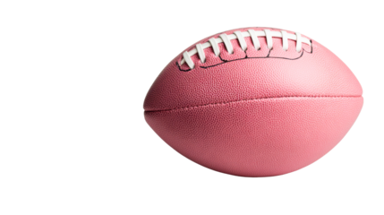 Pink football on dark background for breast cancer awareness, cut out transparent