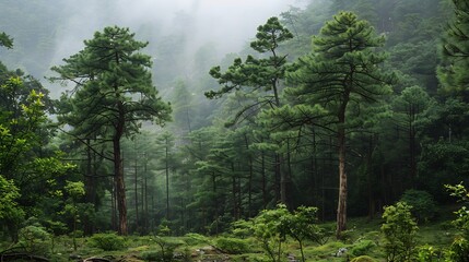 Himalayan Yew Anti Cancer Tree Risk Show dense Himalayan forest Yew tree Taxus wallichiana standing tall needle like leaf containing precious medicinal compound while researcher carefully extract