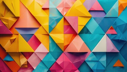 Obraz premium Abstract Colorful Triangles