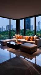 Fototapeta premium Modern City Lounge Interior