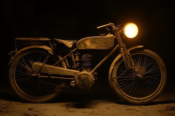 Fototapeta premium Vintage Motorcycle Night.