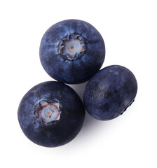 Fresh blueberries isolated on white background