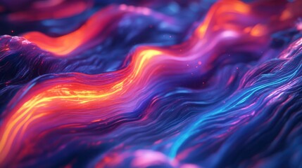 Naklejka premium Abstract colorful wavy textured lines. Background vibrant colors. Digital art. Stock photo