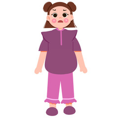Cute Kids Expression Illustration