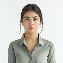 elegant woman with large round eyes

