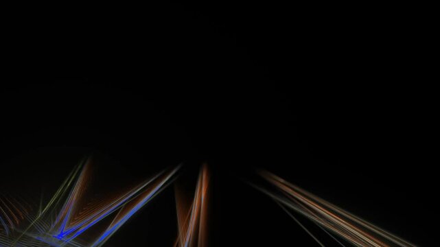 filigrane helle leuchtende Linien, futuristisch, Netzwerk, Hintergrund, digitale Daten, Hintergrund, Technologie, Wissenschaft, EDV, IT, Internet, ruhig, schwarz, goldgelb