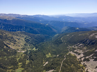 Landscape of Rila mountain near Granchar Lake, Bulgaria