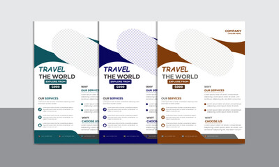  corporate travel flyer design template