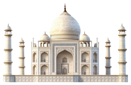 PNG Taj mahal landmark architecture white.