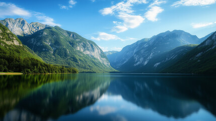 Fototapeta premium mountain lake reflection