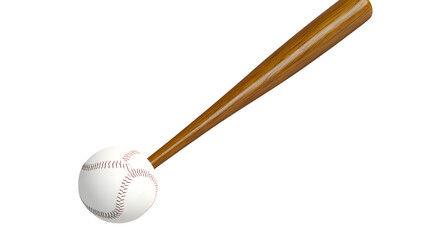 Baseball and Bat Classic Sports Equipment for Action and Play