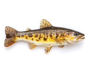 Naklejka premium Trout Fish Isolated.