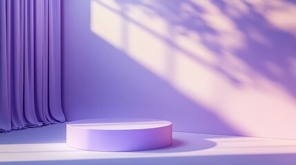 Purple Minimalist Product Display Podium