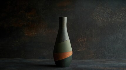 Perfume bottle with a bold, avant-garde design against a dark, moody backdrop.