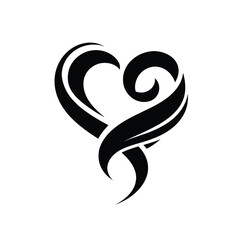 Ribbon Heart Silhouette