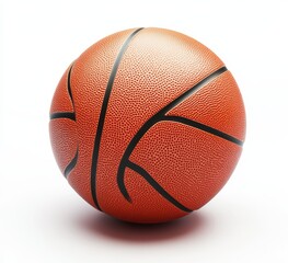 Orange Basketball on White Background (1)