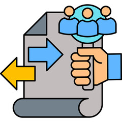 Customer Discovery lineal color icon