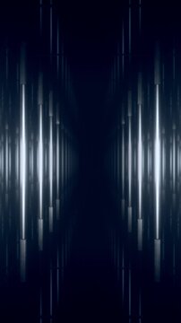 Abstract blue futuristic background. Space from glowing neon light tubes of astera on a black background. Abstract technology. Technology, vj, cinematography concept. Led lamp. 3d rendering