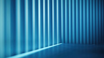 Abstract blue geometric wall backdrop. Interior design