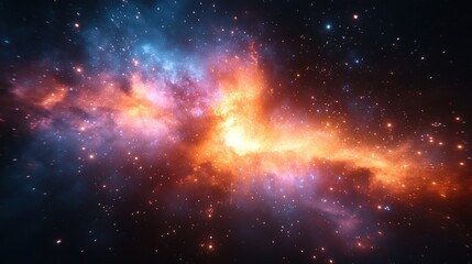Fototapeta premium Colorful nebula in deep space