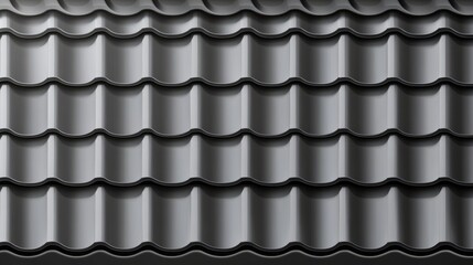 Close-up view of a modern roof tile design showcasing detailed patterns and textures in a neutral color scheme