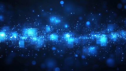 Fototapeta premium Abstract digital background with glowing squares