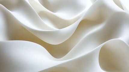 Obraz premium Abstract white flowing fabric texture