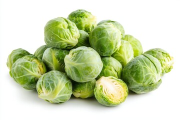 Fresh Brussels Sprouts Pile