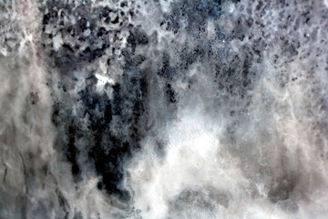 Close up of abstract condensation fog moisture looking like heavy clouds in space