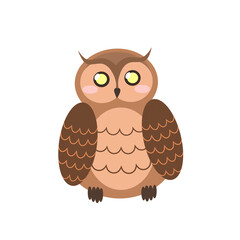 Cute owl. Wild seamless pattern.