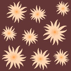 Floral seamless pattern with wildflowers