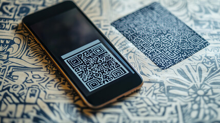 Vibrant QR Code Clip Art Pattern Banner Design for Digital Marketing and Creative Branding Projects