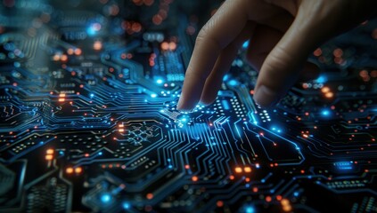 Obraz premium Digital Circuitry: The Future of Technology