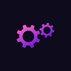 Artificial intelligence gear icons symbolize advanced technology and innovation in neural systems.