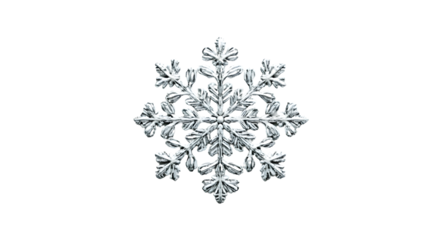 Intricate Snowflake Design on Black Background Perfect for Winter Christmas and Holiday Them