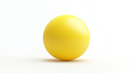 Sleek Yellow 3D Globe Icon � Minimalist Matte Earth Graphic on White Background for Apps and Presentations