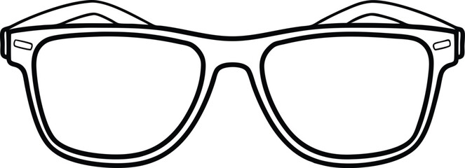 sunglass line art drawing, sunglass coloring book page