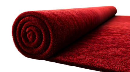 Rolled Red Carpet Luxury Texture Event Decor Background Image
