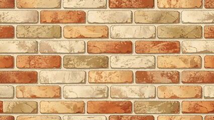 Obraz premium A Seamless HighResolution Texture of Distressed Brick Wall in Warm Tones